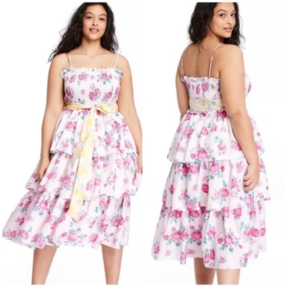 LoveShackFancy Target NWOT Elise Smocked Tiered - Picture 4 of 12